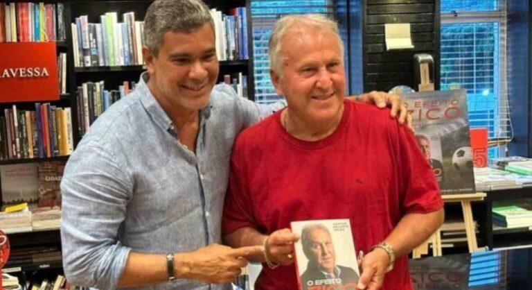 zico-marca-presenca-em-lancamento-de-livro-sobre-sua-carreira